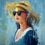 Summer Elegance – palette knife painting on canvas, author Lubosh Valenta