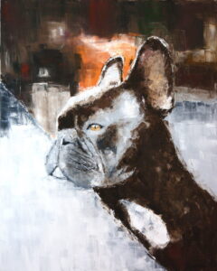 painting of the dog by Lubosh Valenta, Sorrynka
