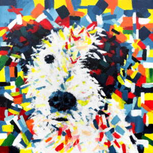 original painting of dog, Suri