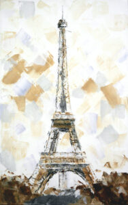 painting of Eiffel tower, Under the Tower