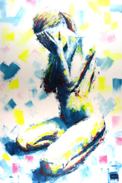 artistic nude painting, Bad Day
