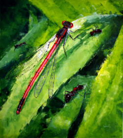 acrylic painting Close Encounters of Various Kind, Lubosh Valenta