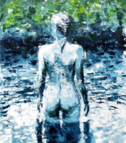 Original painting, artistic nude, Spring Water