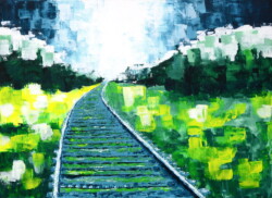 abstract painting, Journey to the World