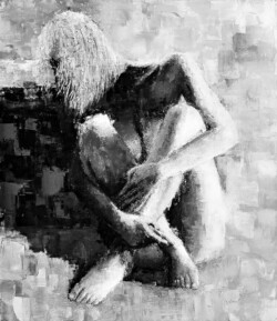 original painting, artistic nude, Sleepe Evening