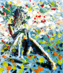 acrylic original painting, artistic nude, Dream About Love