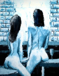 Painting on canvas, Glass of Silence by Lubosh Valenta