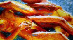 Painting “In the Heat of Desire” – expressive nude painted with a palette knife on canvas by Lubosh Valenta.